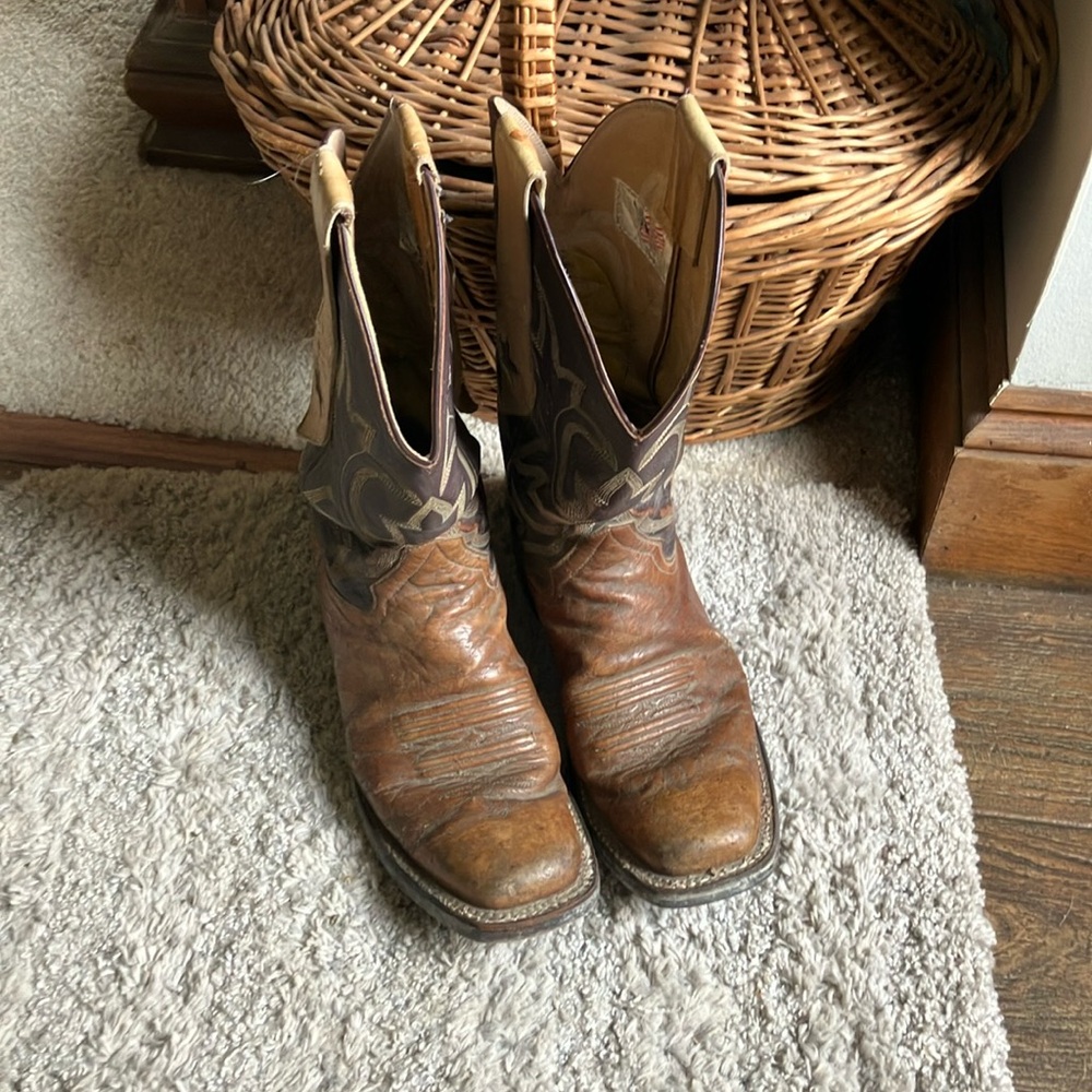Hand made western boots in good condition.